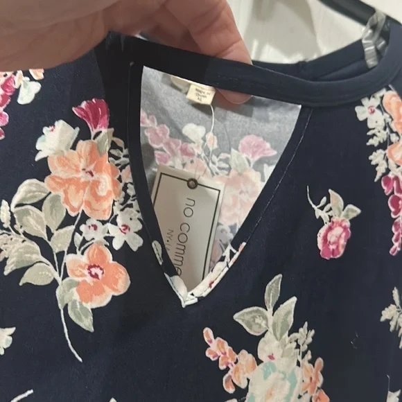 No comment size XL floral short sleeve dress  NWT - Picture 2 of 6